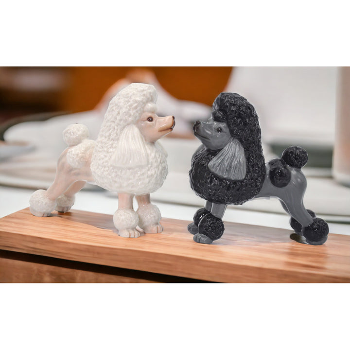 Ceramic Poodle Dogs Salt and Pepper Shakers Gift for Dog Lovers Image 2