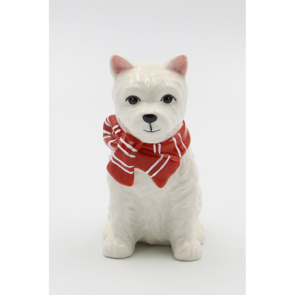 Ceramic Westie Dog with Red Scarf FigurineHome Dcor, Image 2