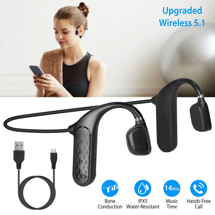 Wireless V5.1 Bone Conduction Earphones Open-Ear Wireless Headsets Image 2