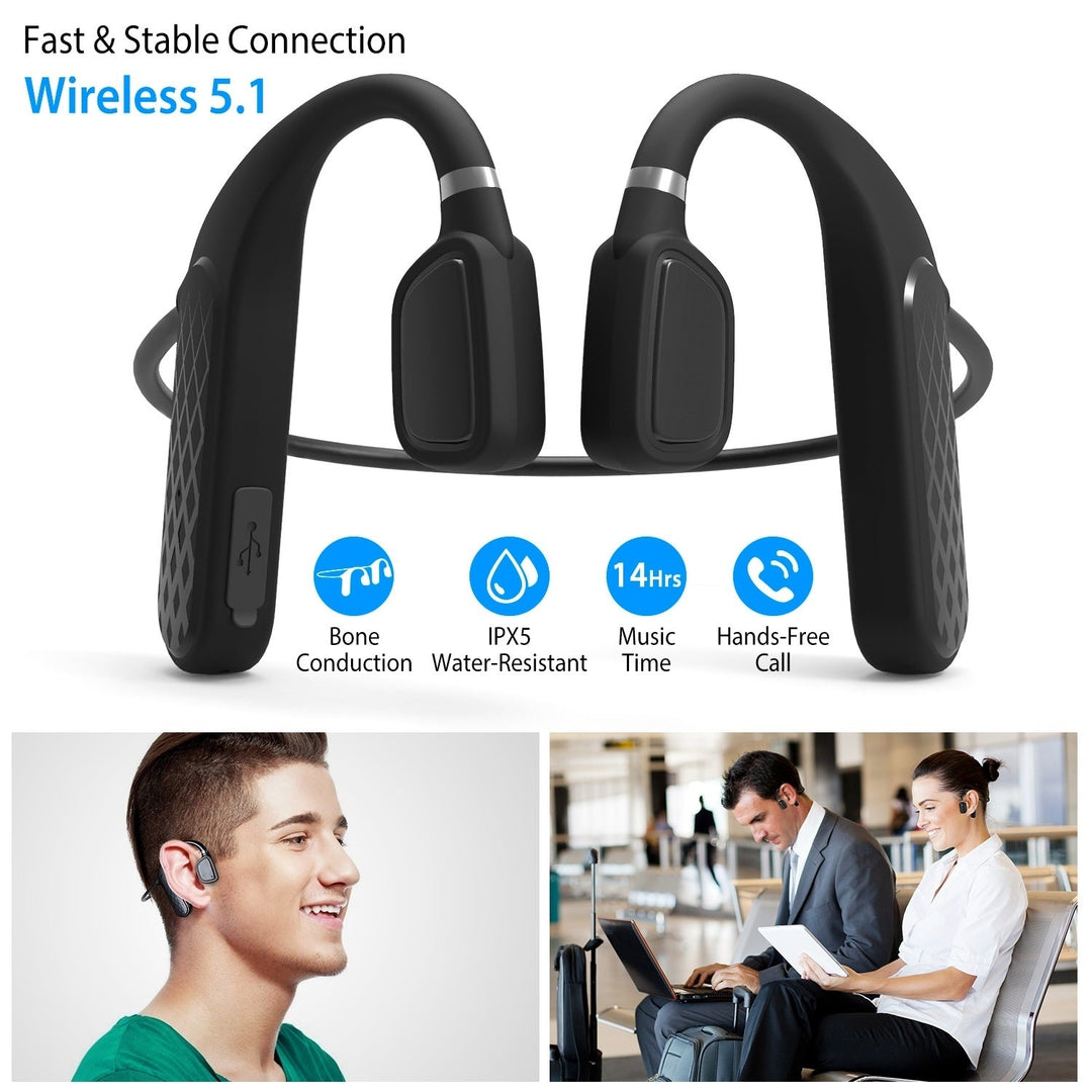 Wireless V5.1 Bone Conduction Earphones Open-Ear Wireless Headsets Image 3