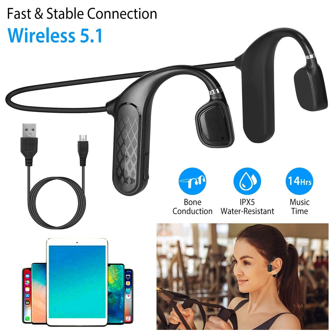 Wireless V5.1 Bone Conduction Earphones Open-Ear Wireless Headsets Image 4