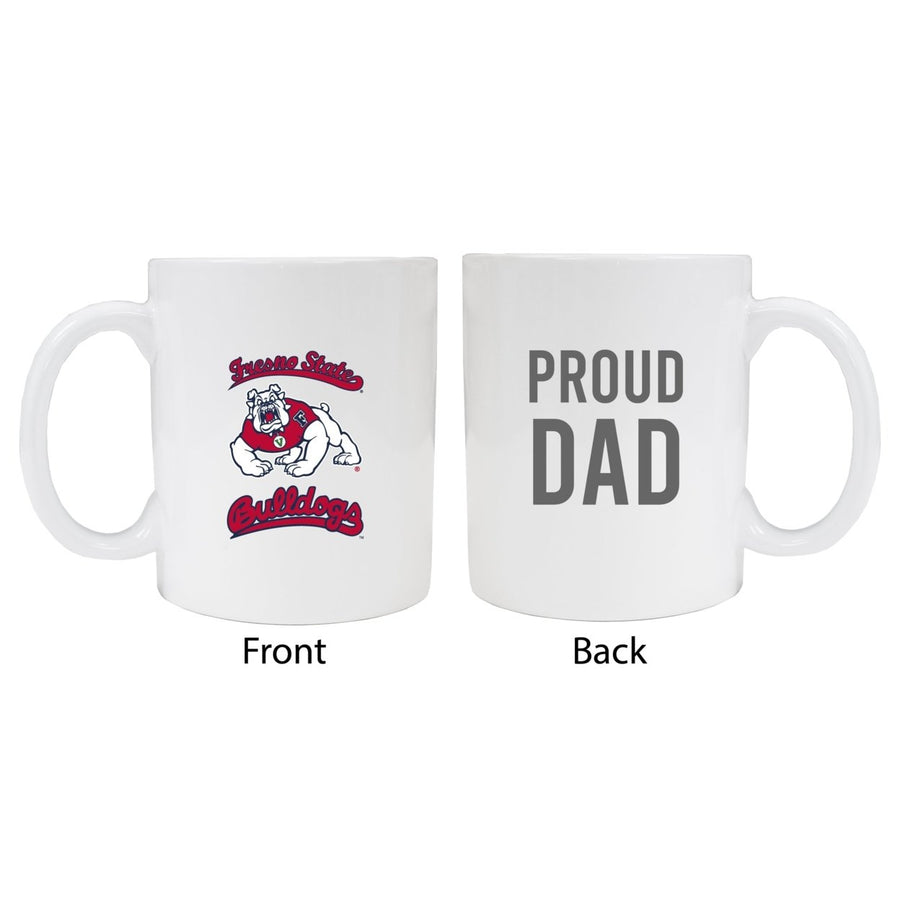 Fresno State Bulldogs Proud Dad Ceramic Coffee Mug - White (2 Pack) Image 1