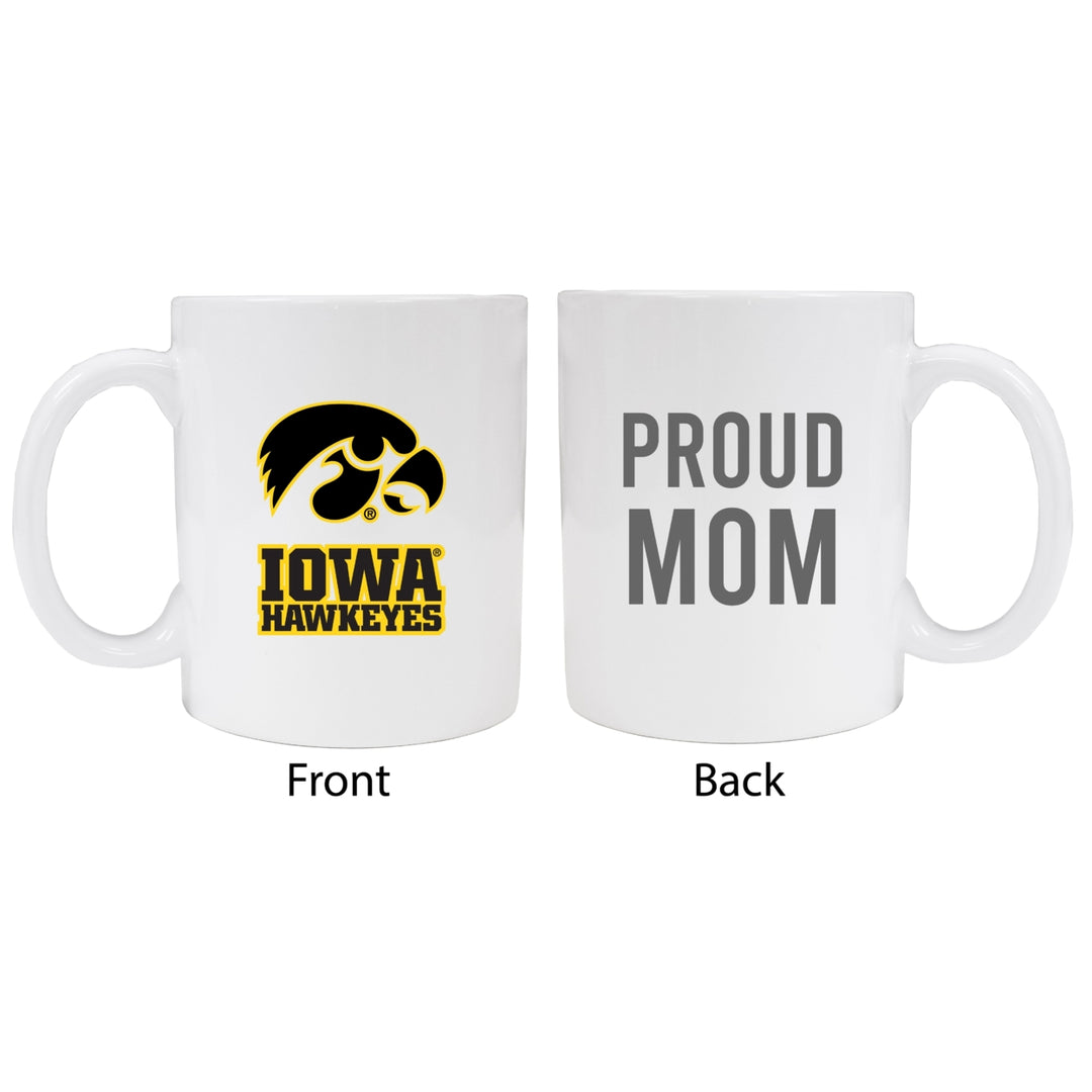 Iowa Hawkeyes Proud Mom Ceramic Coffee Mug - White (2 Pack) Image 1