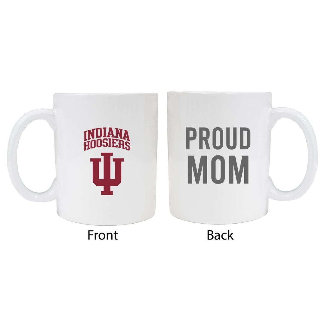 Indiana Hoosiers Proud Mom Ceramic Coffee Mug - White (2 Pack) Image 1