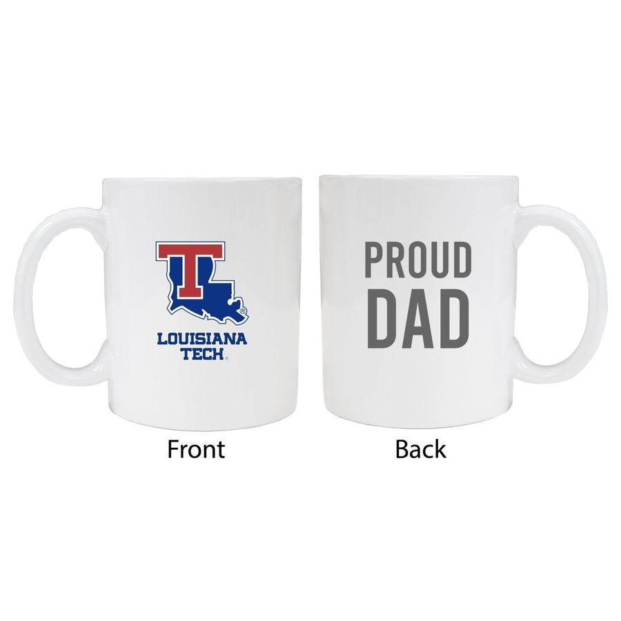 Louisiana Tech Bulldogs Proud Dad Ceramic Coffee Mug - White (2 Pack) Image 1