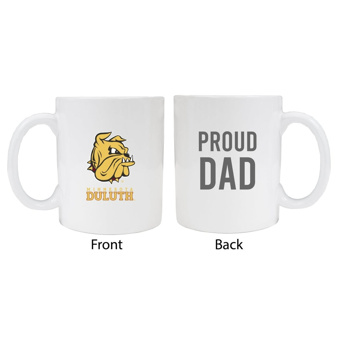 Minnesota Duluth Bulldogs Proud Dad Ceramic Coffee Mug - White (2 Pack) Image 1