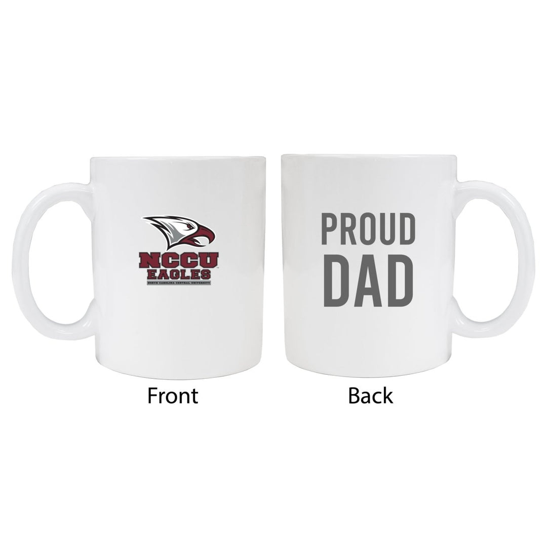 North Carolina Central Eagles Proud Dad Ceramic Coffee Mug - White (2 Pack) Image 1