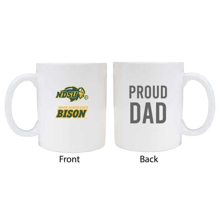 North Dakota State Bison Proud Dad Ceramic Coffee Mug - White (2 Pack) Image 1