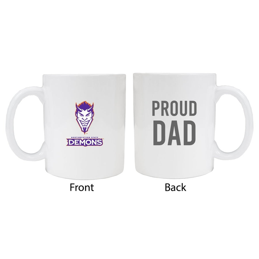 Northwestern State Demons Proud Dad Ceramic Coffee Mug - White (2 Pack) Image 1