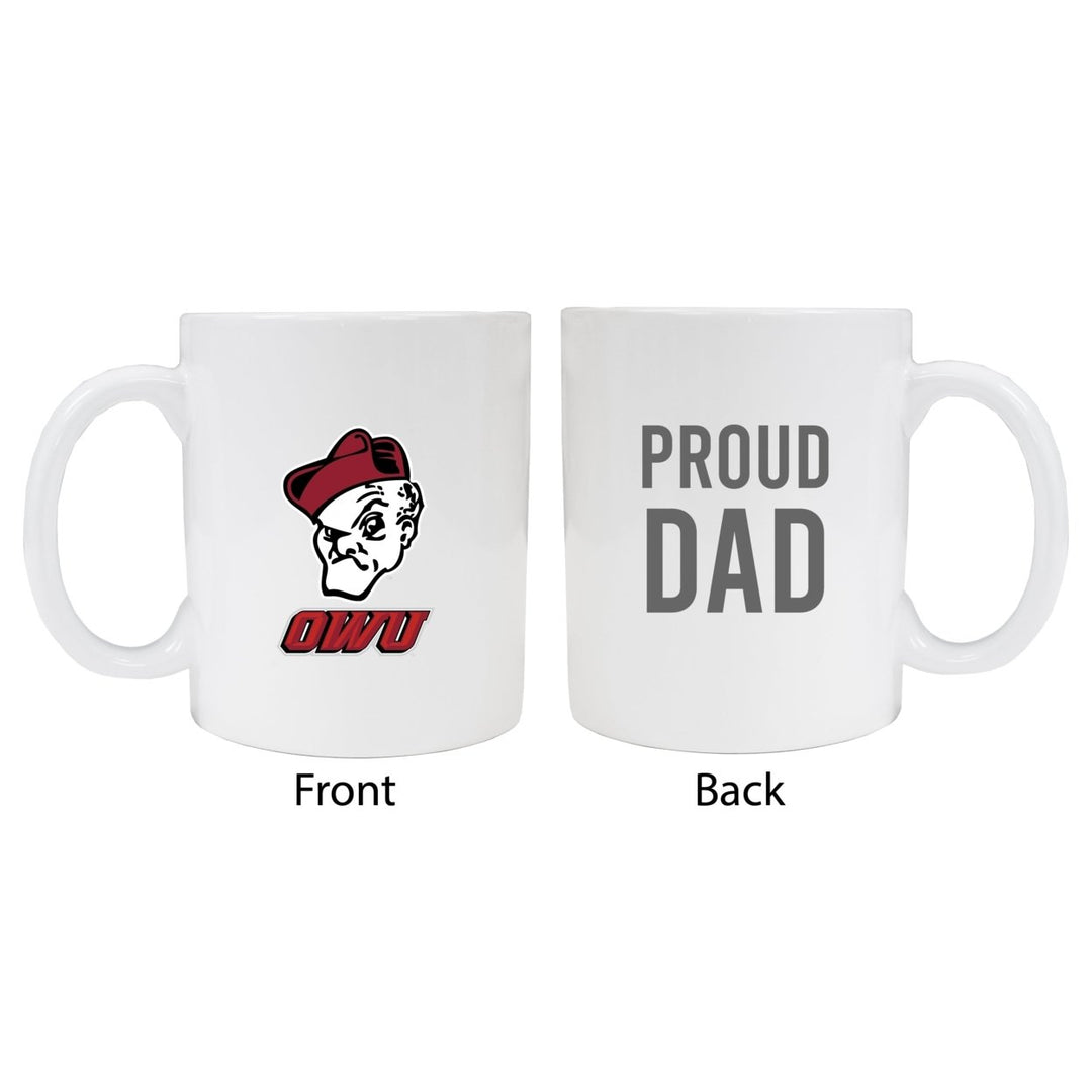 Ohio Wesleyan University Proud Dad Ceramic Coffee Mug - White (2 Pack) Image 1