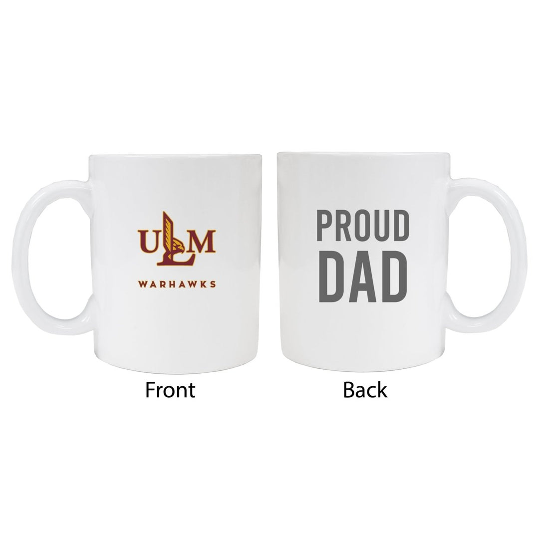 University of Louisiana Monroe Proud Dad Ceramic Coffee Mug - White (2 Pack) Image 1