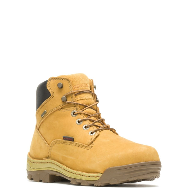 WOLVERINE Mens Dublin 6" Waterproof Insulated Soft Toe Work Boot Wheat - W04780 WHEAT Image 2