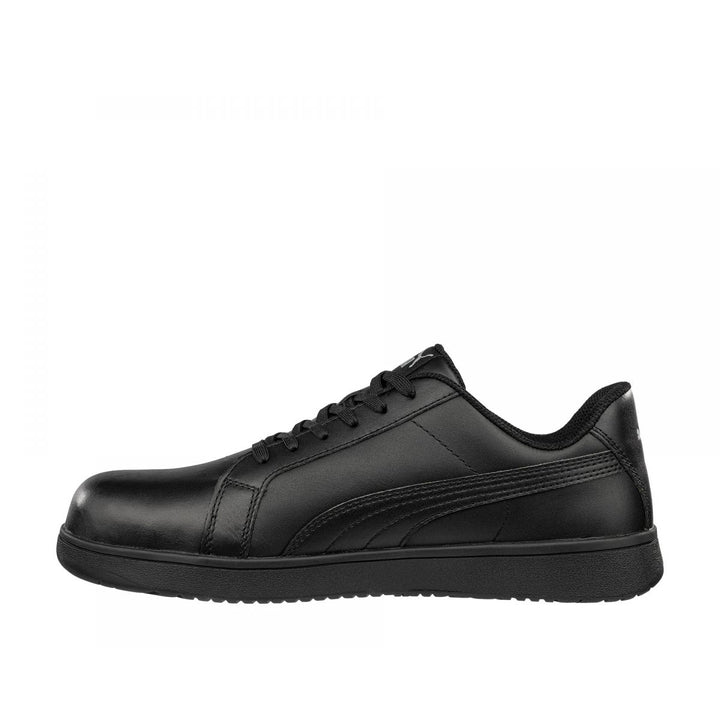 PUMA Safety Mens Iconic Low Composite Toe SD Work Shoes Black Smooth Leather - 640005 ONE SIZE BLACK Image 4