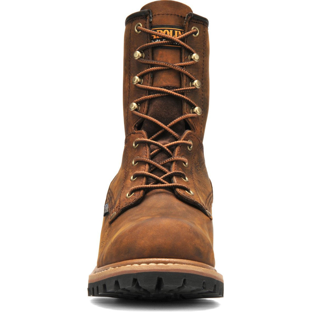 CAROLINA Mens 8" Elm Soft Toe Waterproof Logger Work Boot Brown - CA8821 DARK BROWN Image 3