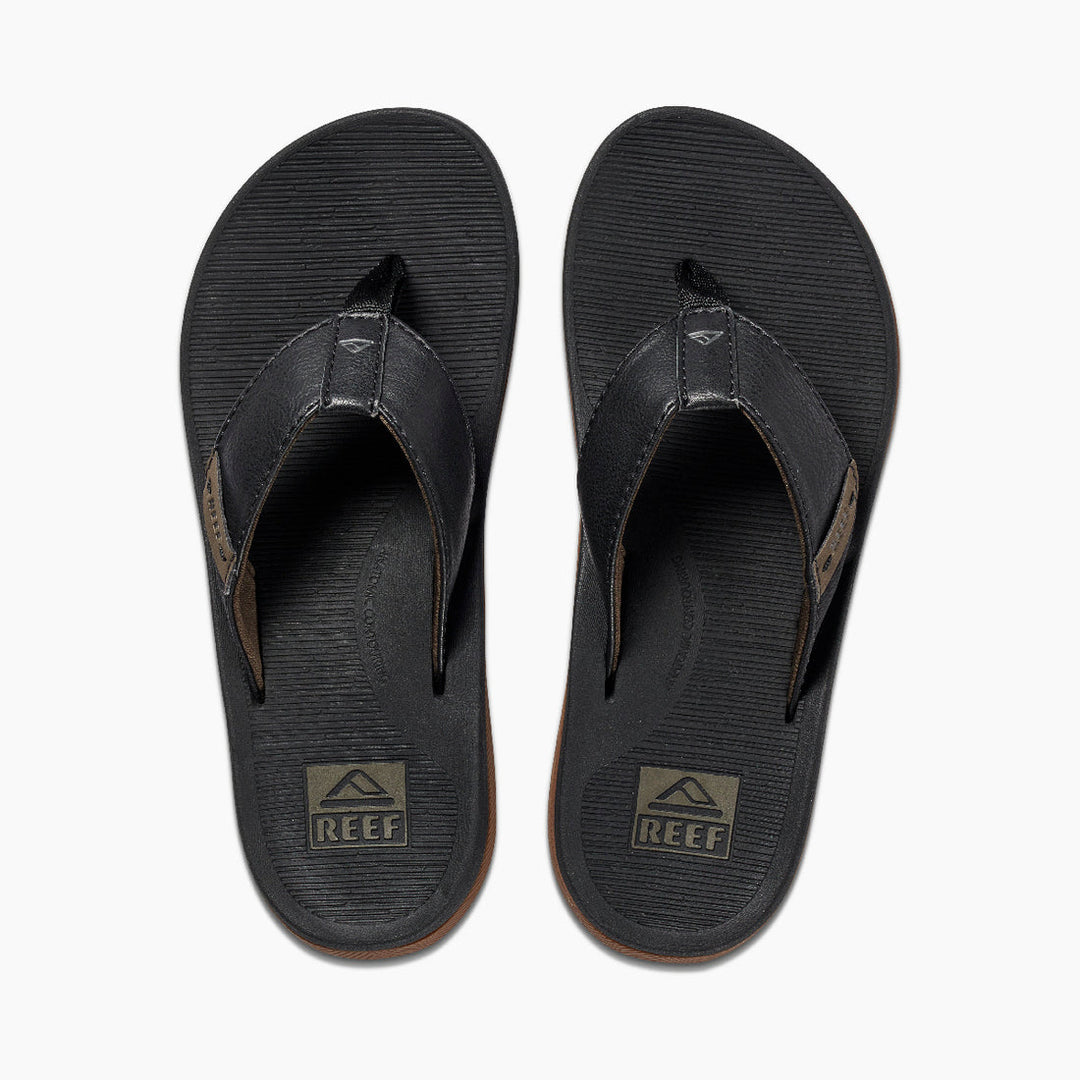 REEF Santa Ana Flip Flop Sandals Black CI4650 High Arch Support Water Friendly Image 3