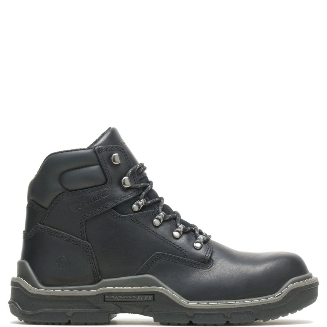 WOLVERINE Mens Raider 6"  DuraShocks CarbonMAX Composite Toe Work Boot Black - W211100  BLACK Image 1