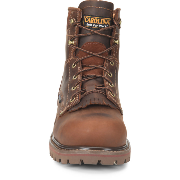 CAROLINA Mens 28 Series 6" Composite Toe Waterproof Work Boots Medium Brown - CA7528  BROWN Image 2