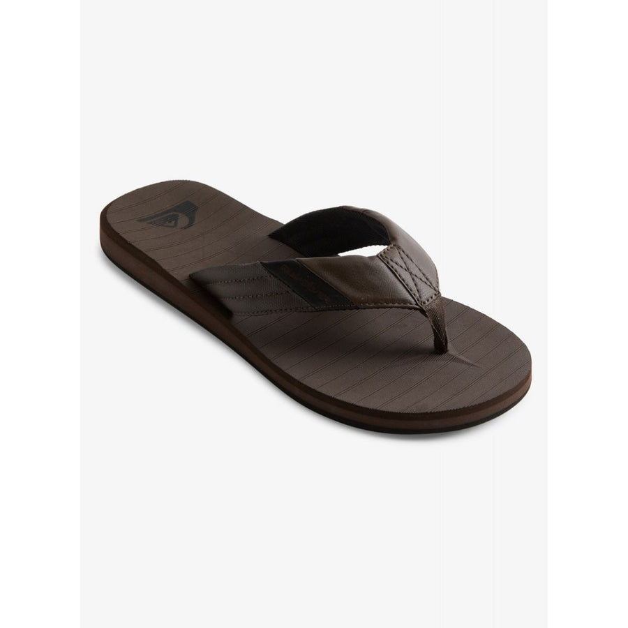 Quiksilver Mens Carver Tropics Flip Flop Sandals Brown/Brown/Black - AQYL101101-XCCK BROWN/BROWN/BLACK Image 1