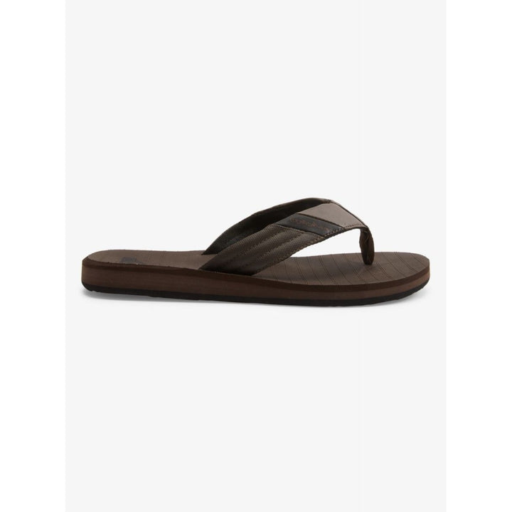 Quiksilver Mens Carver Tropics Flip Flop Sandals Brown/Brown/Black - AQYL101101-XCCK BROWN/BROWN/BLACK Image 2