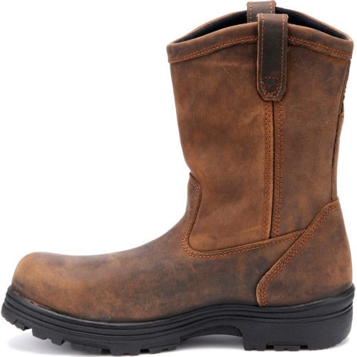 CAROLINA Mens 10" Laser Composite Toe Waterproof Wellington Work Boot Brown - CA2533 BROWN Image 2