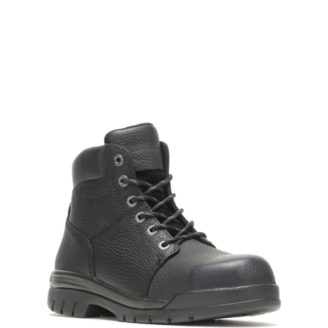 WOLVERINE Mens 6" Marquette Steel Toe Work Boot Black - W04714 BLACK LEATHER Image 2