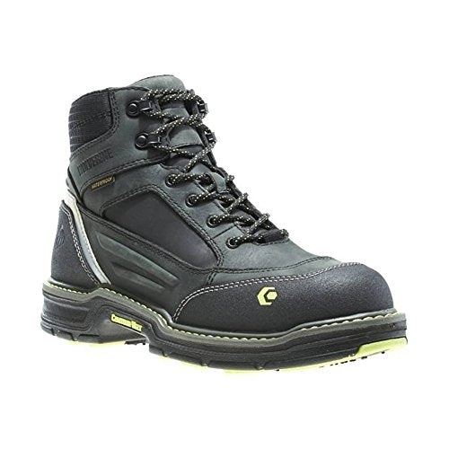 WOLVERINE Mens Overman 6" CarbonMAX Waterproof Composite Toe Work Boot Black - W10484 GREY/BLACK Image 2