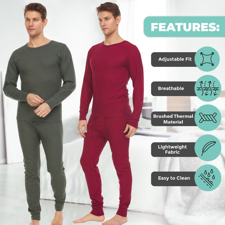 DARESAY Mens Thermal Long Sleeve Shirt and Pant Image 1