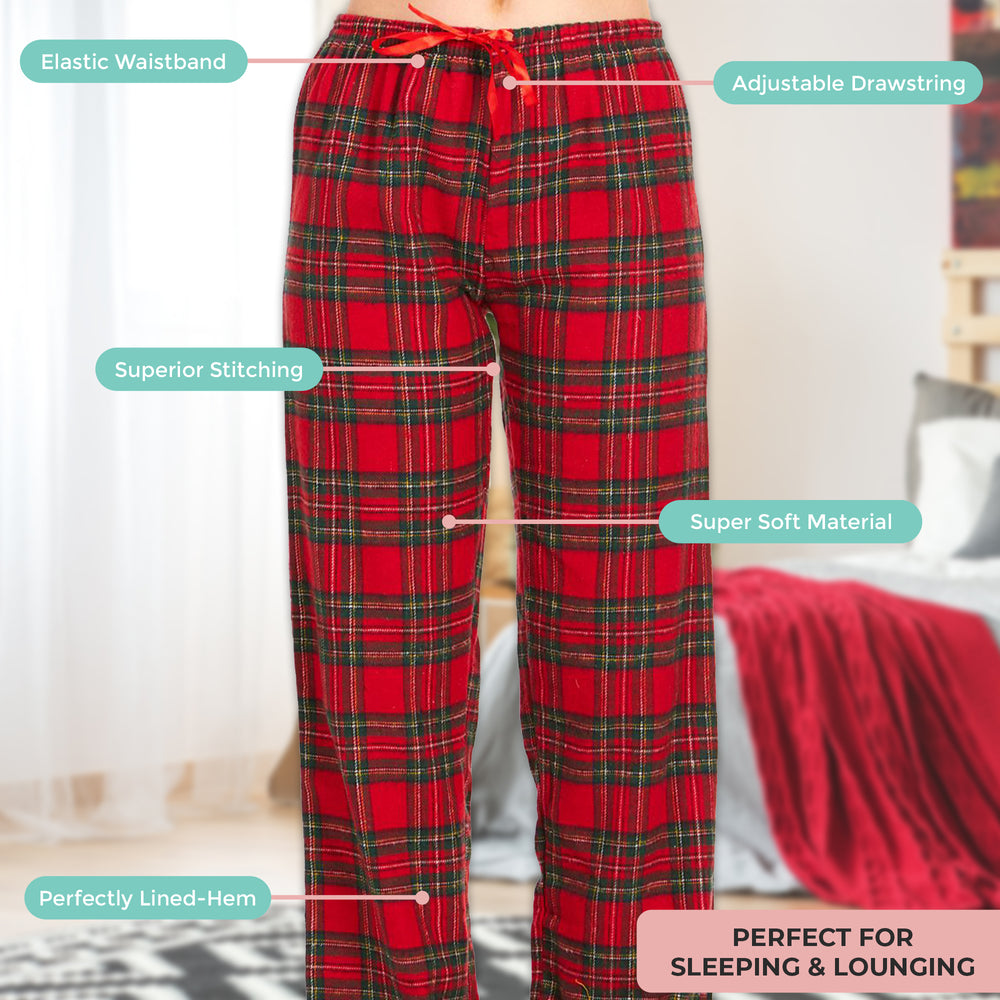 DARESAY Womens Flannel Pajama Pants 3 Packs Image 2