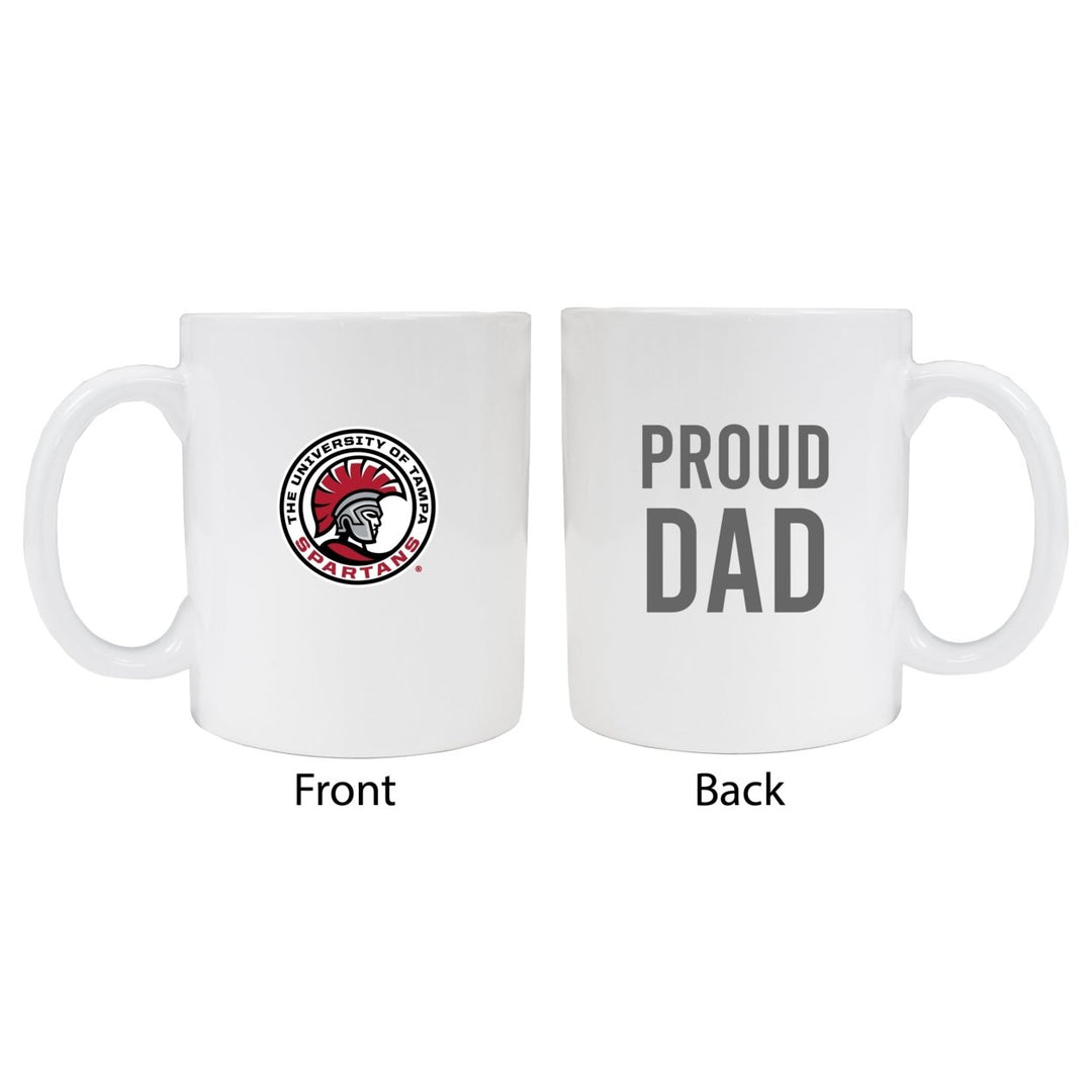 University of Tampa Spartans Proud Dad Ceramic Coffee Mug - White (2 Pack) Image 1