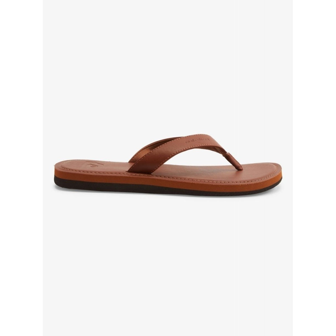 Quiksilver Molokai Nubuck Flip Flop Sandals Tan Mens AQYL100960 Size Available Image 2