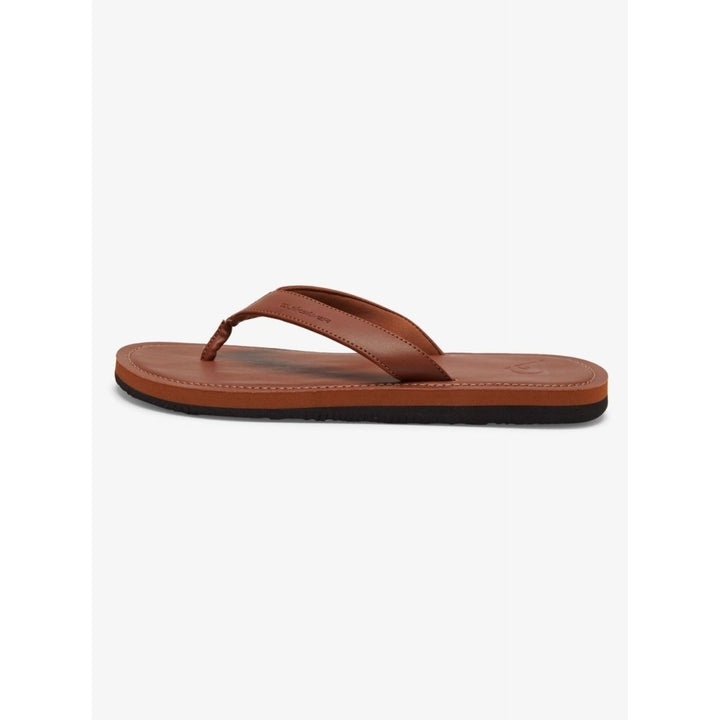 Quiksilver Molokai Nubuck Flip Flop Sandals Tan Mens AQYL100960 Size Available Image 3