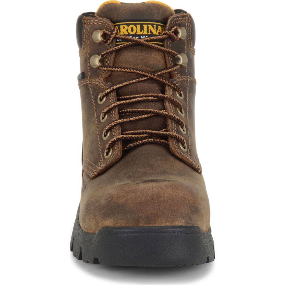 CAROLINA Mens 6" Circuit Waterproof Composite Toe Work Boot Dark Brown - CA1626 BROWN Image 2