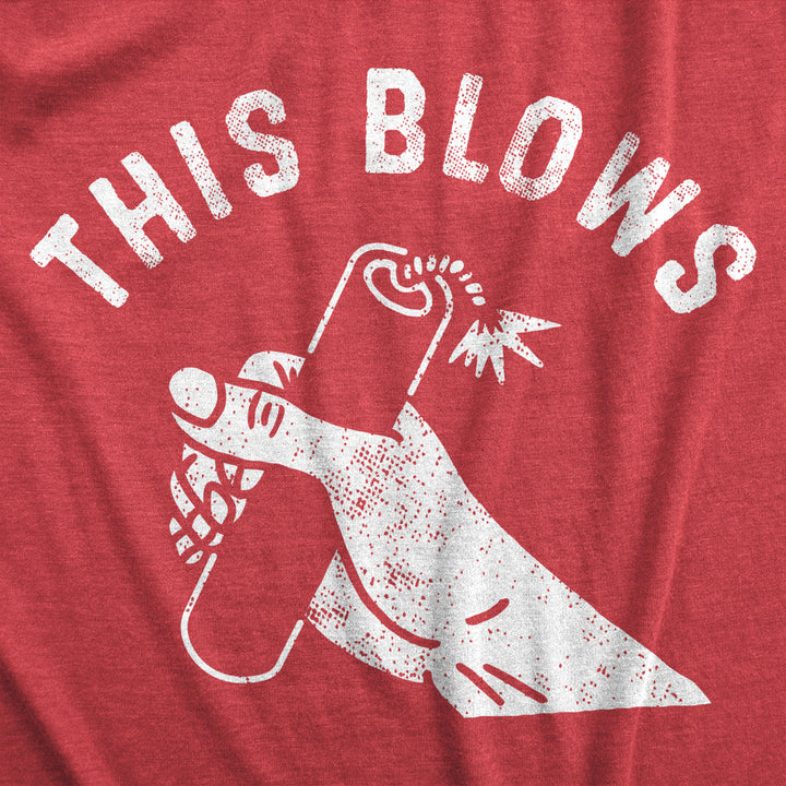 Womens This Blows T Shirt Funny Fourth Of July Dangerous Fireworks Joke Tee For Ladies Image 2