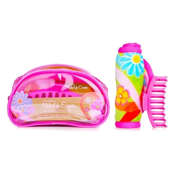 MakeUp Eraser Flowerbomb Set (1x MakeUp Eraser Cloth + 1x Hair Claw Clip + 1x Bag) 2pcs+1bag Image 1