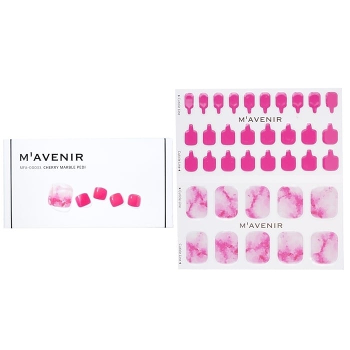 Mavenir Nail Sticker (Pink) - Cherry Marble Pedi 36pcs Image 1