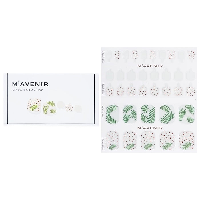 Mavenir Nail Sticker (Patterned) - Greenery Pedi 36pcs Image 1