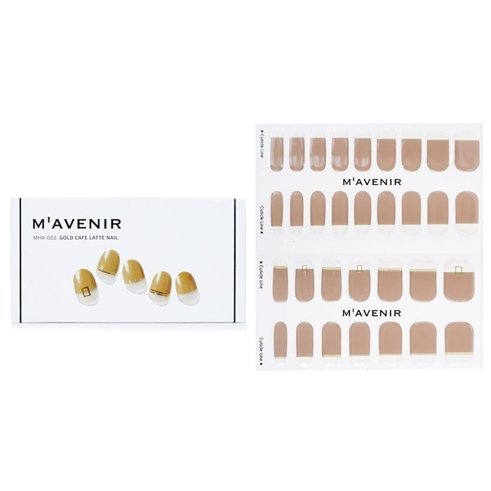 Mavenir Nail Sticker (Brown) -  Gold Cafe Latte Nail 32pcs Image 1