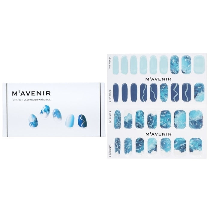 Mavenir Nail Sticker (Blue) -  Deep Water Wave Nail 32pcs Image 1