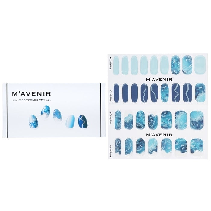 Mavenir Nail Sticker (Blue) - Deep Water Wave Nail 32pcs Image 1