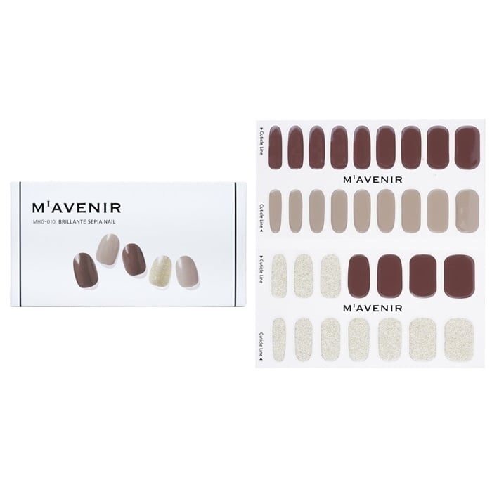 Mavenir Nail Sticker (Assorted Colour) - Brillante Sepia Nail 32pcs Image 1