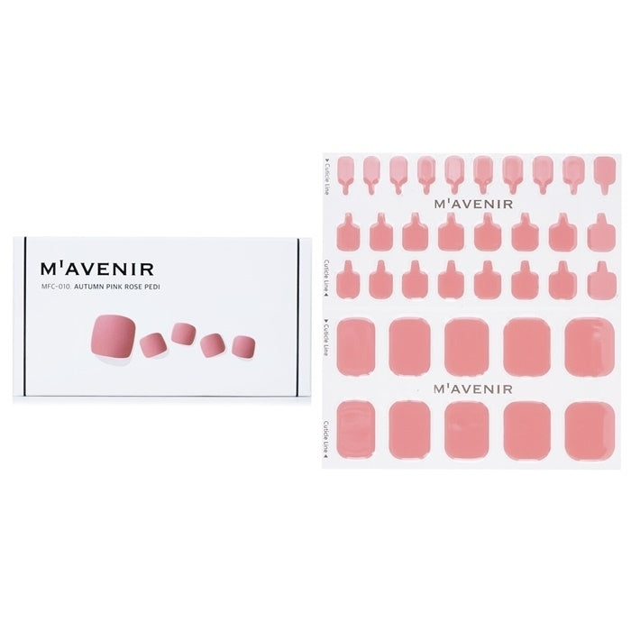 Mavenir Nail Sticker (Pink) - Autumn Pink Rose Pedi 36pcs Image 1