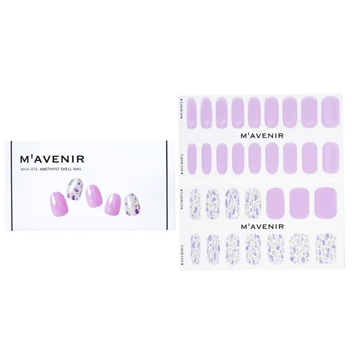 Mavenir Nail Sticker (Purple) -  Amethyst Shell Nail 32pcs Image 1