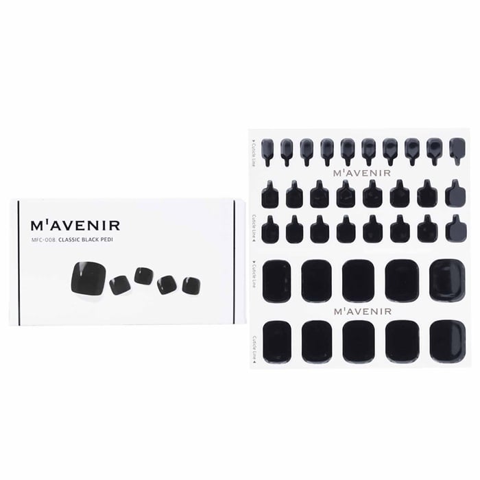 Mavenir Nail Sticker (Black) - Classic Black Pedi 36pcs Image 1