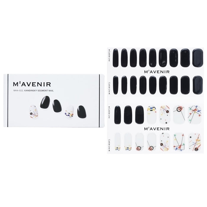 Mavenir Nail Sticker (Black) -  Kandinsky Segment Nail 32pcs Image 1