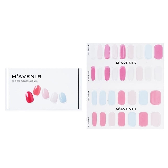 Mavenir Nail Sticker (Assorted Colour) - Flower Road Nail 32pcs Image 1