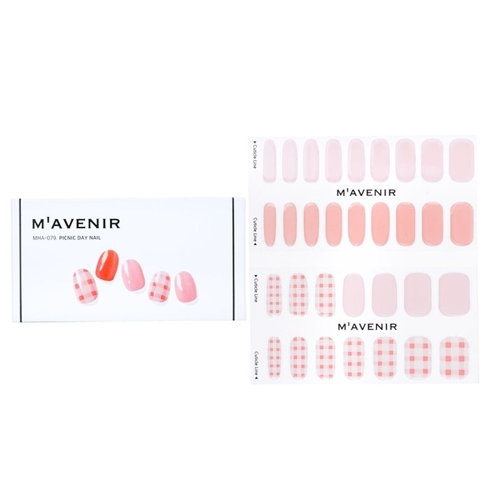 Mavenir Nail Sticker (Pink) - Picnic Day Nail 32pcs Image 1