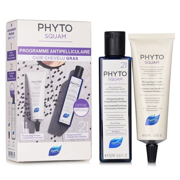 Phyto Phytosquam Kit: Intensive Shampoo 125ml/4.22oz + Purfiying Shampoo 250ml/8.45oz 2pcs Image 1