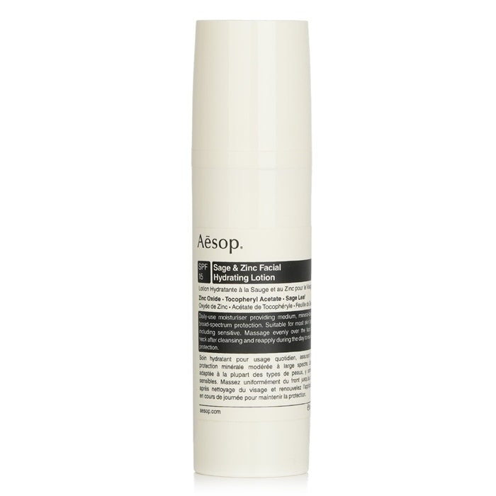 Aesop Sage and Zinc Facial Hydrating Lotion SPF15 50ml Image 1