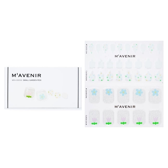 Mavenir Nail Sticker (White) - Small Garden Pedi 36pcs Image 1