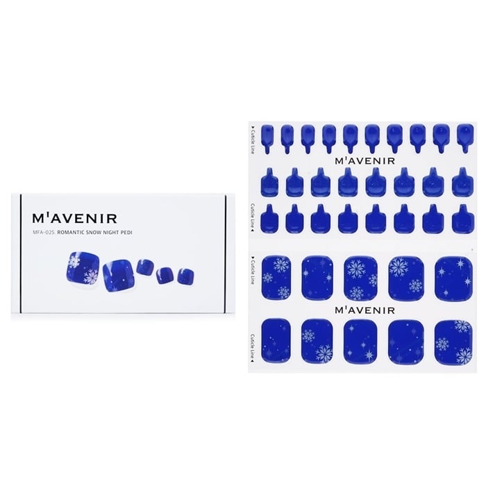 Mavenir Nail Sticker (Blue) - Romantic Snow Night Pedi 36pcs Image 1